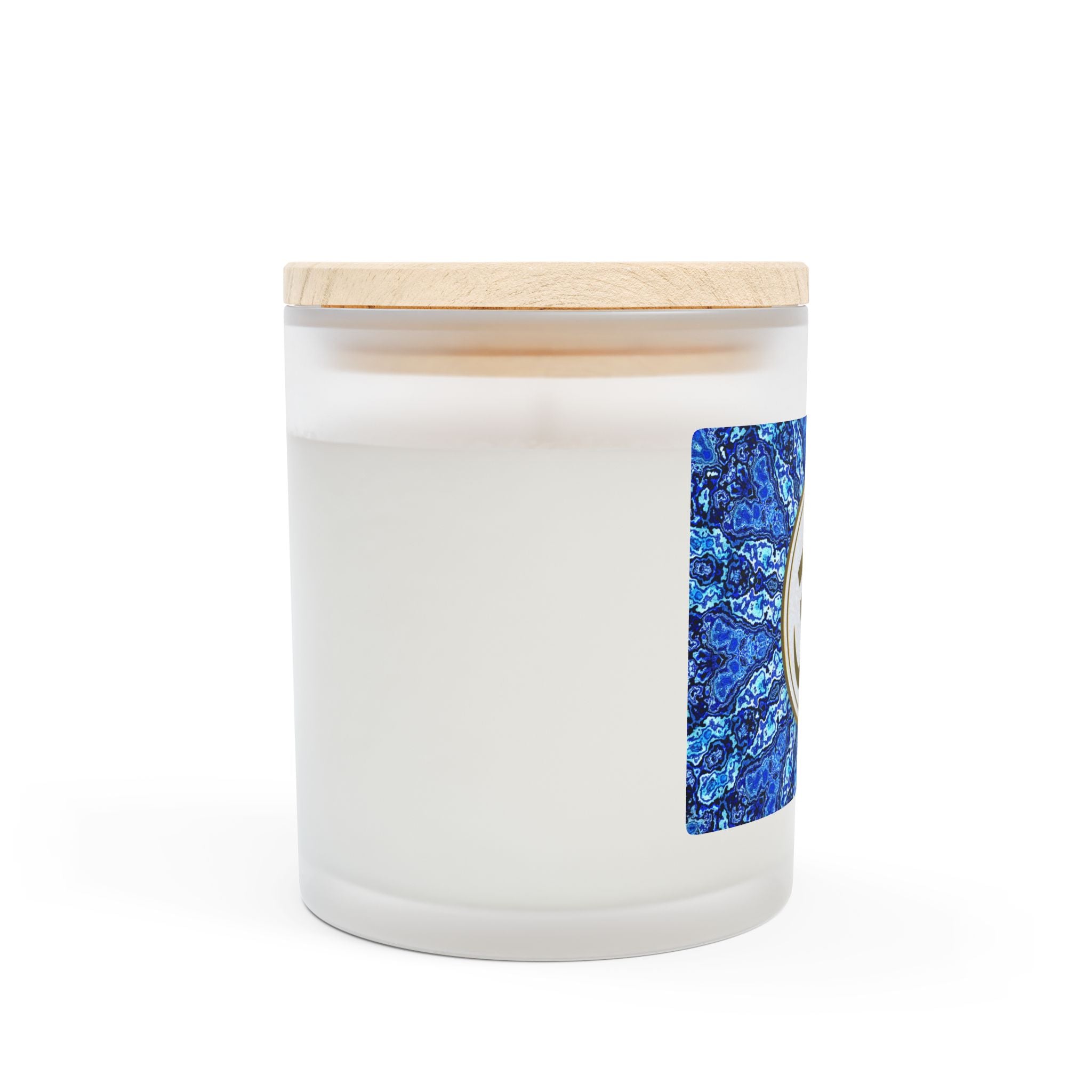 Om Symbol Frosted Glass Candle - 11oz Aromatherapy Candle for Mindfulness and Relaxation (DBLBU)