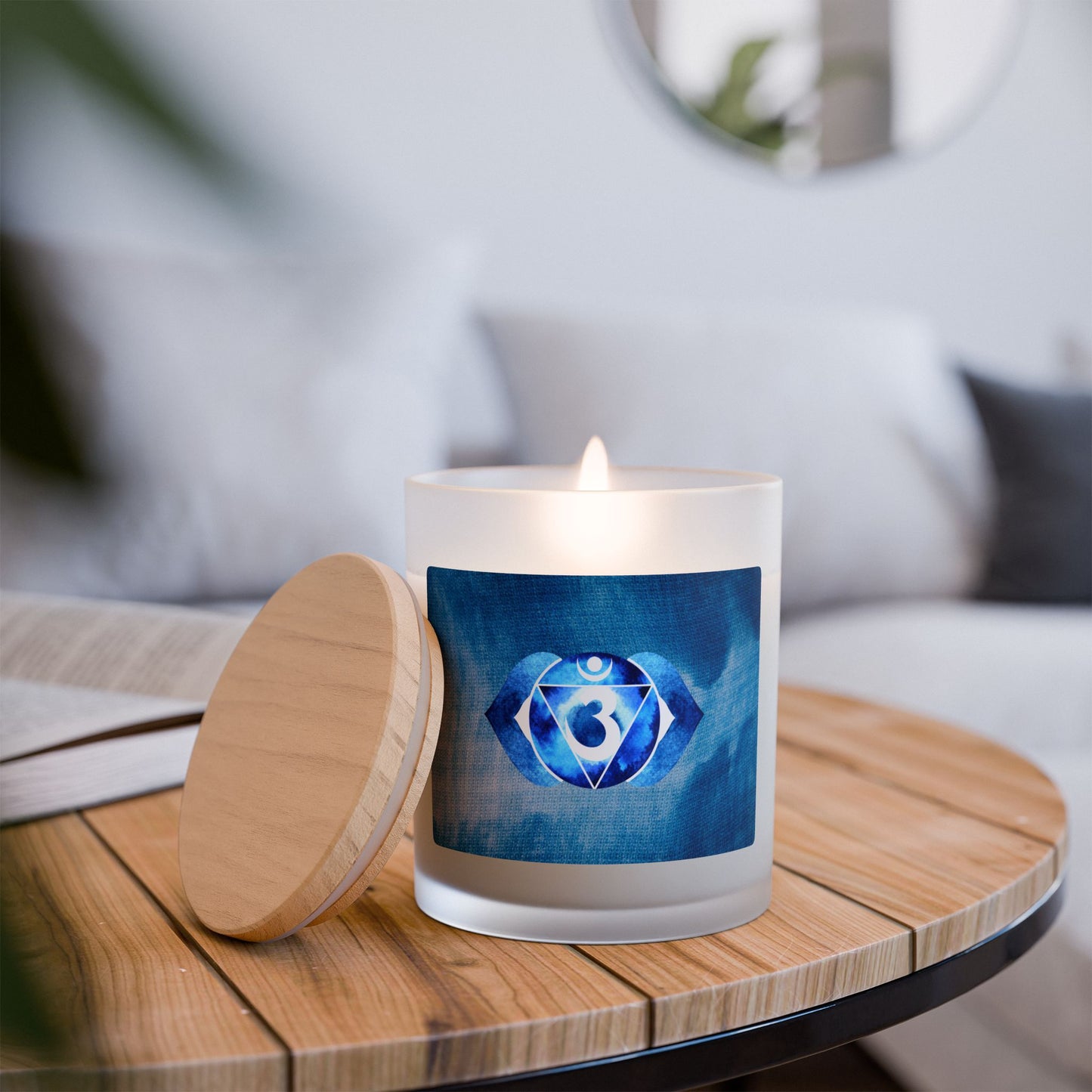 Third Eye Chakra Candle Inner Vision Calming Aromatherapy Candle for Healing & Mindfulness, Ideal Gift for Spirituality11oz (Indigo)