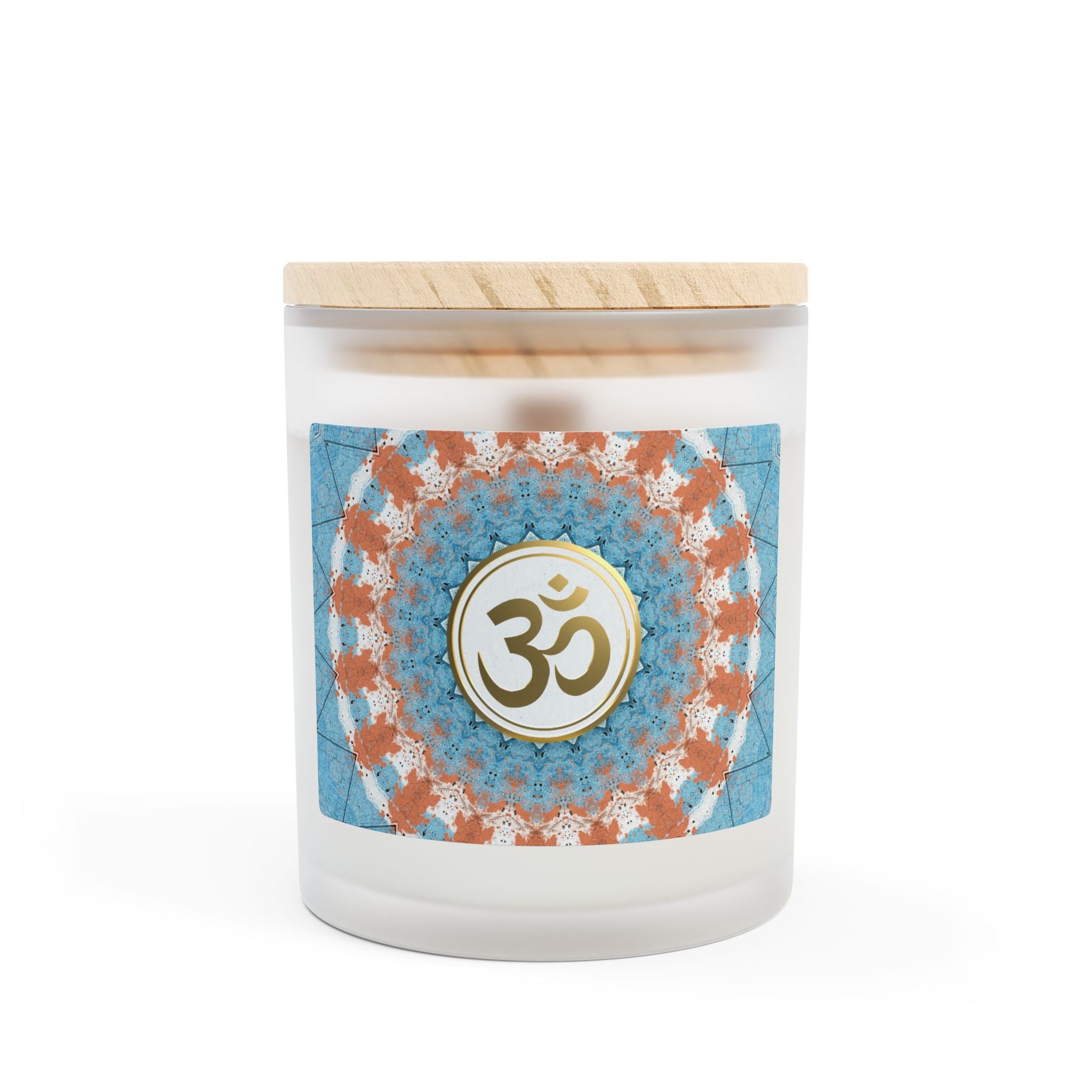 Om Symbol Frosted Glass Candle - 11oz Aromatherapy Candle for Mindfulness and Relaxation (OYEL)