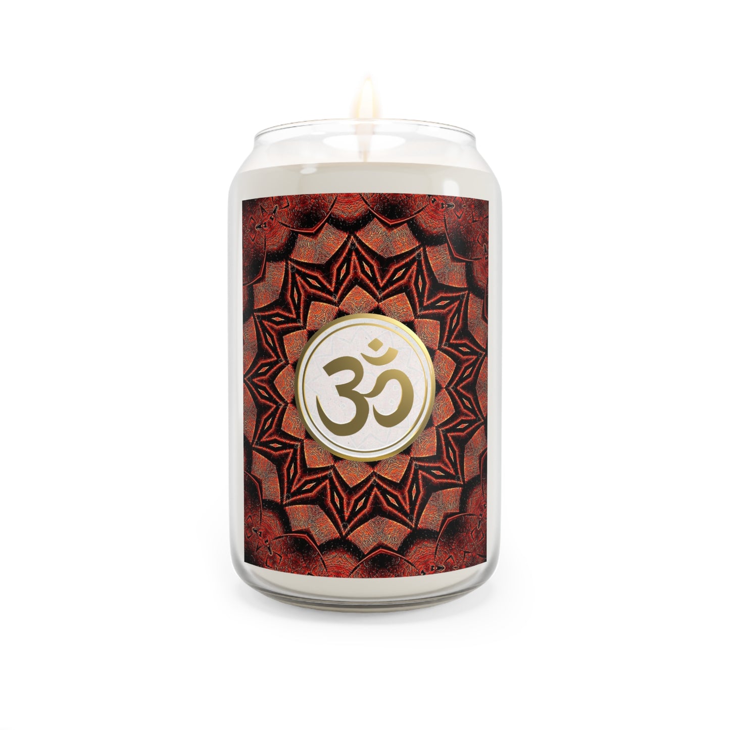 Tranquil Om Scented Candle - 13.75oz Aromatherapy Candle for Relaxation & Meditation (BLKRD)