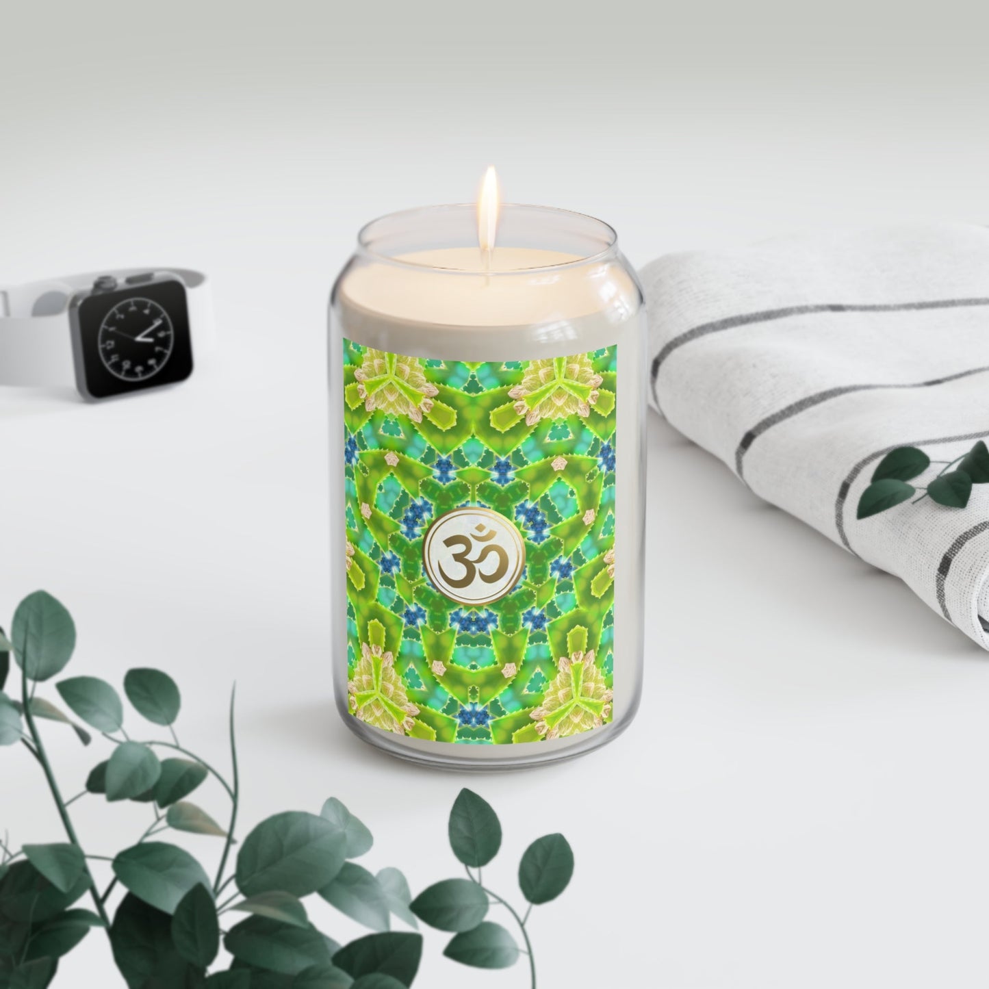 Tranquil Om Scented Candle - 13.75oz Aromatherapy Candle for Relaxation & Meditation (GG)