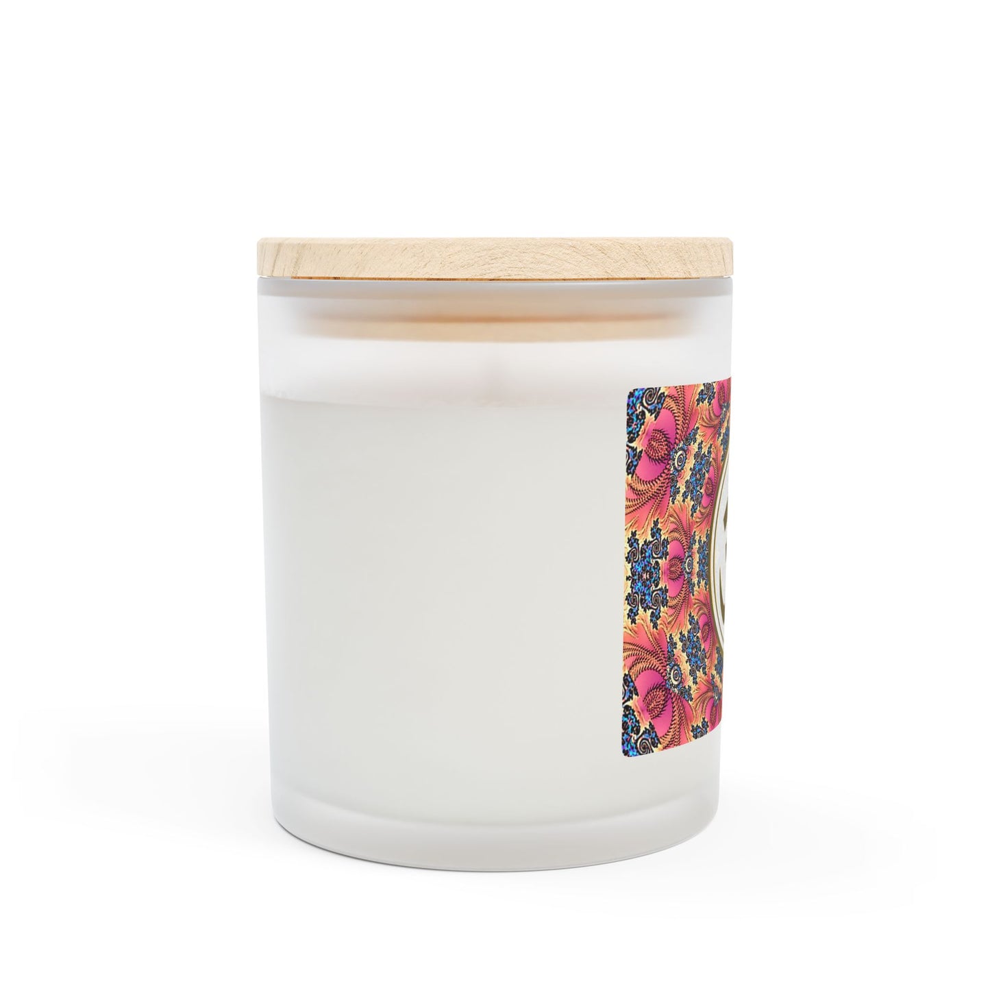 Om Symbol Frosted Glass Candle - 11oz Aromatherapy Candle for Mindfulness and Relaxation (FLCIL)
