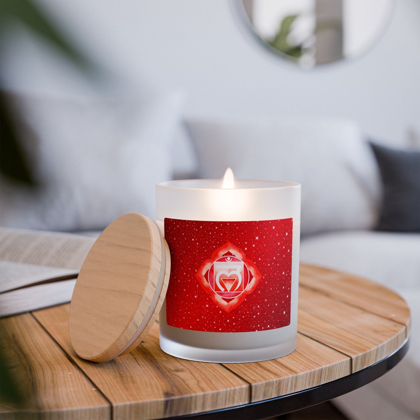 Root Chakra Candle – Grounded Strength Calming Aromatherapy Candle for Healing & Mindfulness, Ideal Gift for Spirituality11oz (Red)