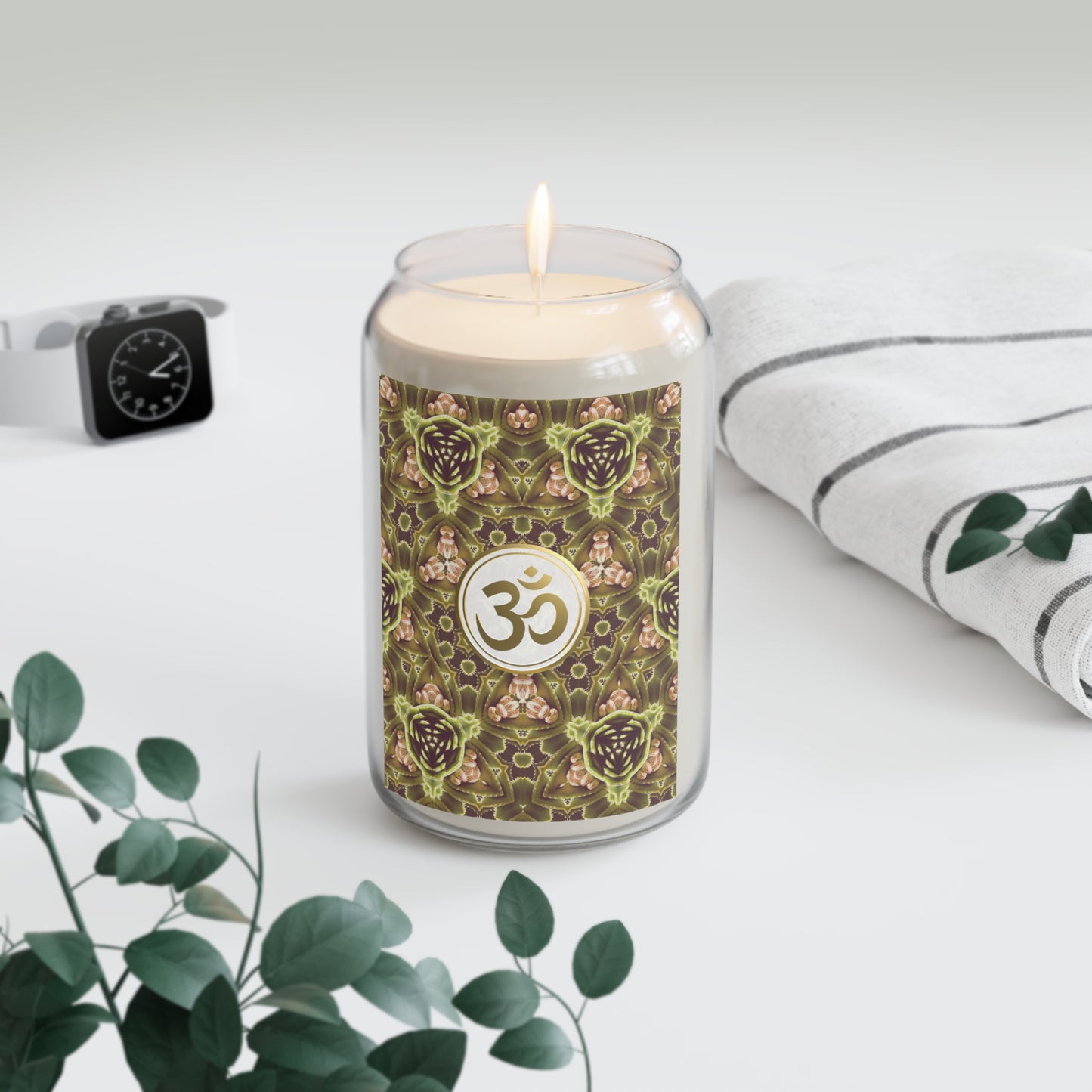 Tranquil Om Scented Candle - 13.75oz Aromatherapy Candle for Relaxation & Meditation (BNOR)