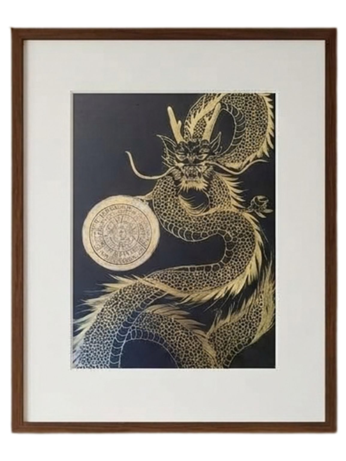 Golden Dragon & Ancient Sacred Futomani-zu Cosmic Energy Art :Art for Fundraising