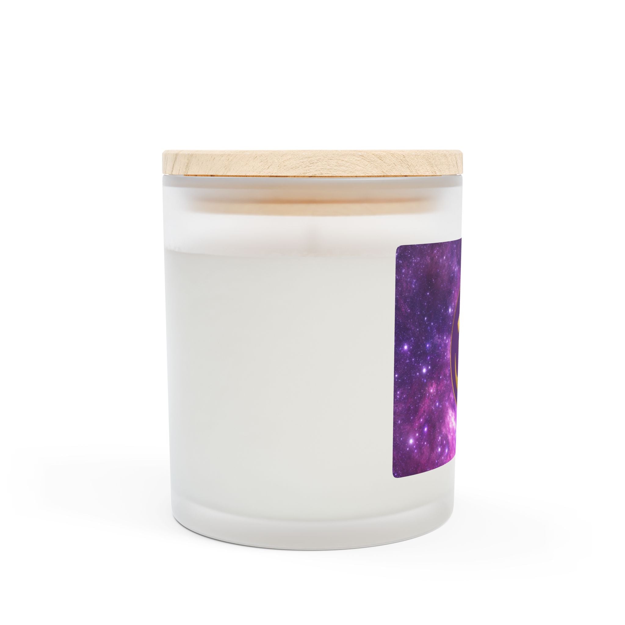 Om Symbol Frosted Glass Candle - 11oz Aromatherapy Candle for Mindfulness and Relaxation (DLPUL)