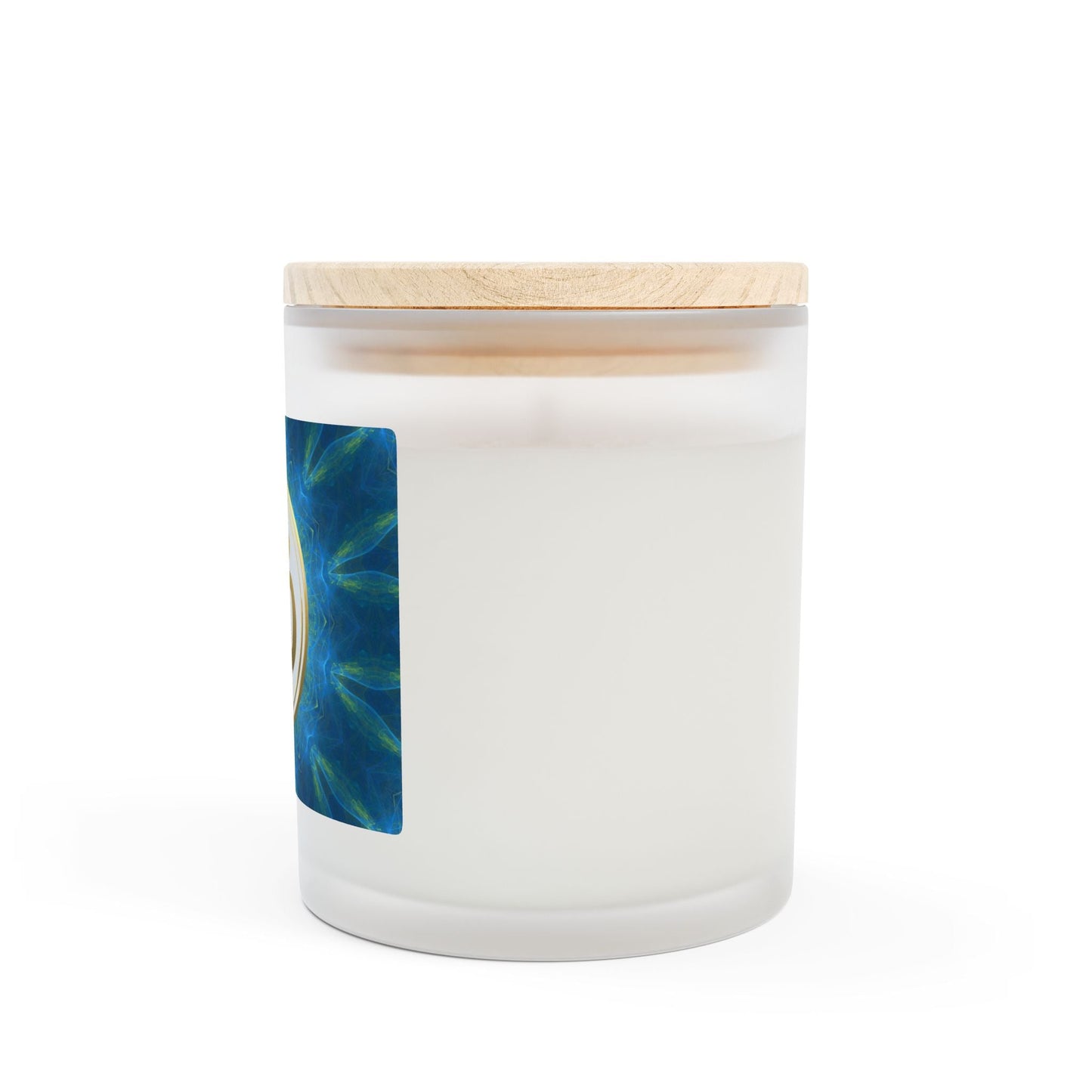 Om Symbol Frosted Glass Candle - 11oz Aromatherapy Candle for Mindfulness and Relaxation (BB)