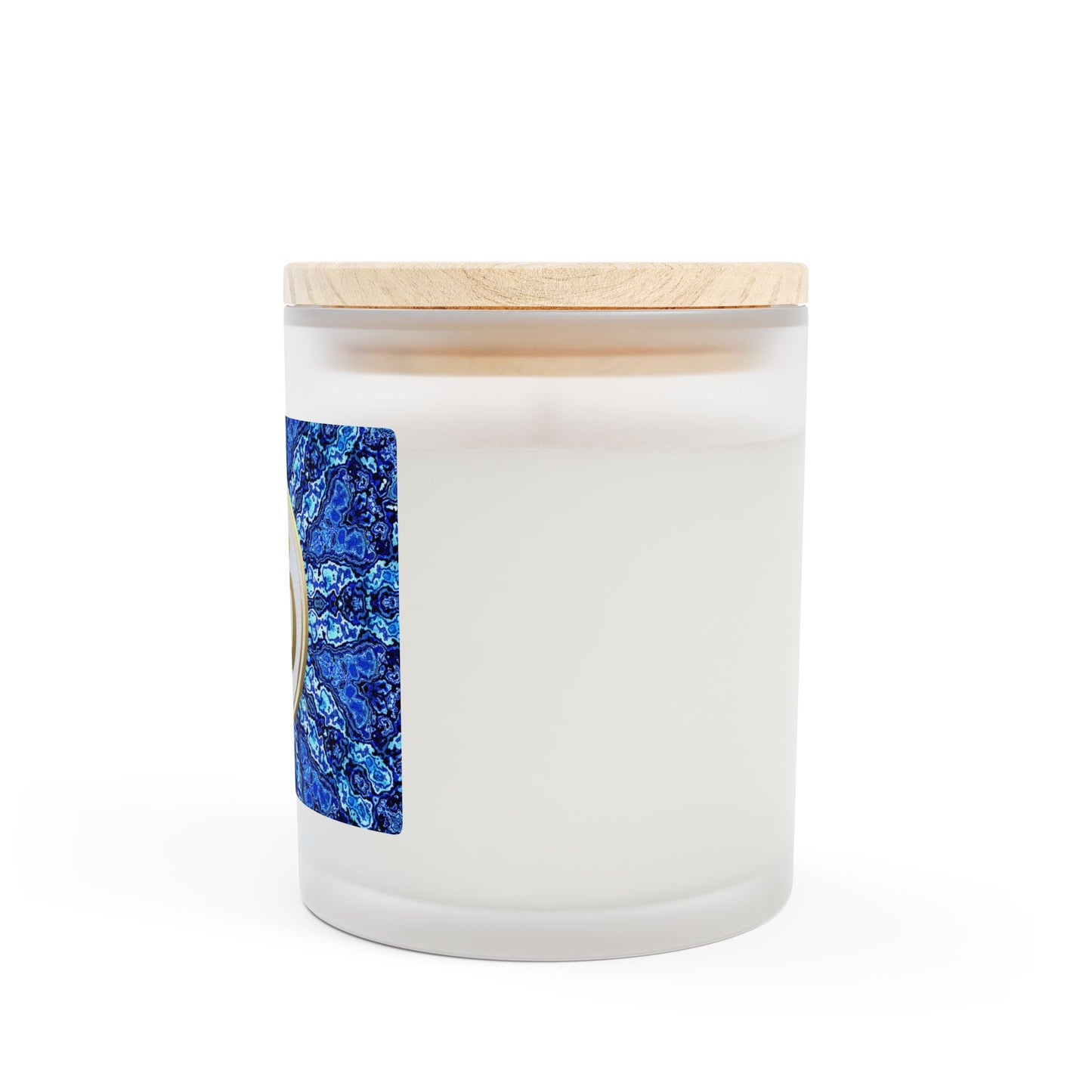 Om Symbol Frosted Glass Candle - 11oz Aromatherapy Candle for Mindfulness and Relaxation (DBLBU)