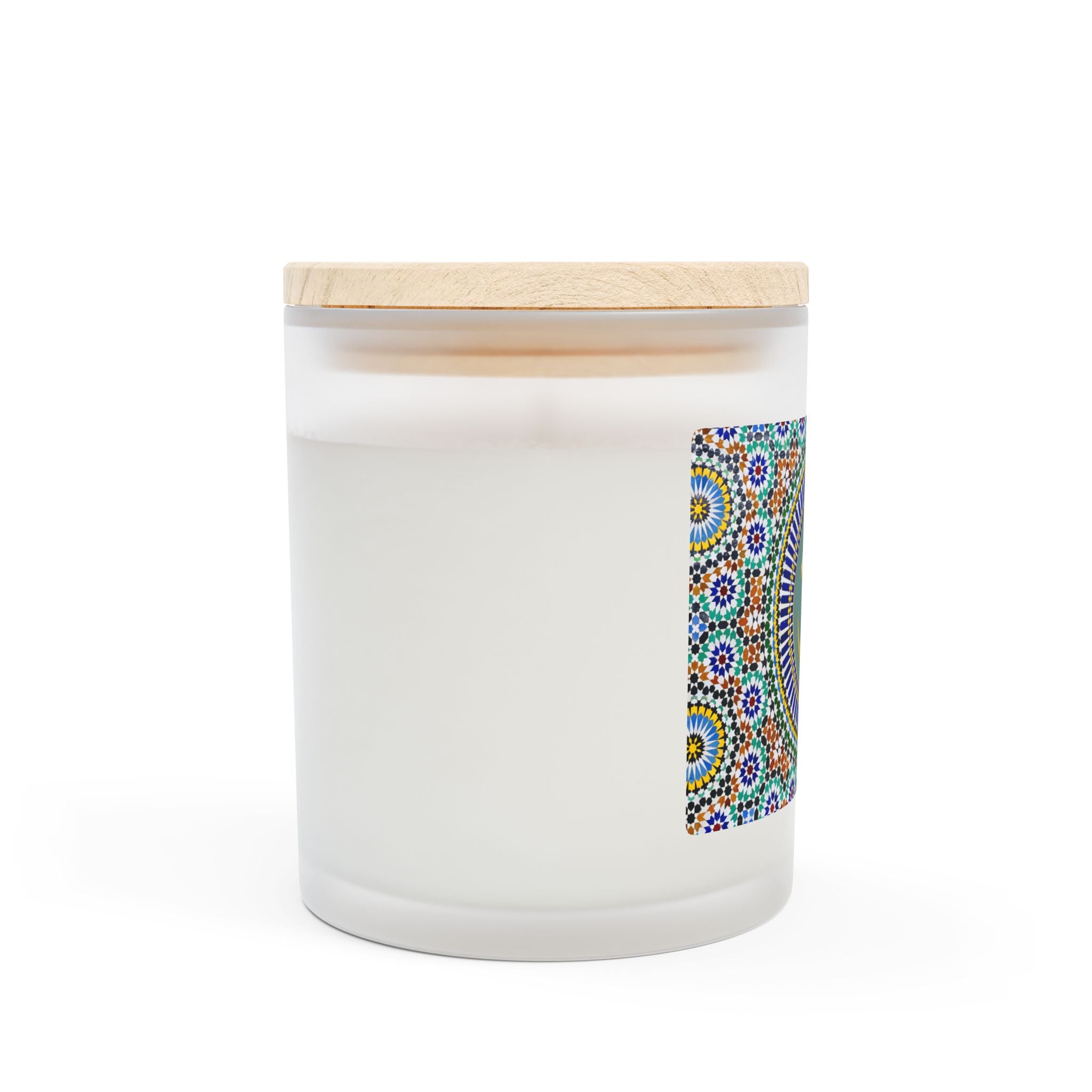 Om Symbol Frosted Glass Candle - 11oz Aromatherapy Candle for Mindfulness and Relaxation (COLPL)