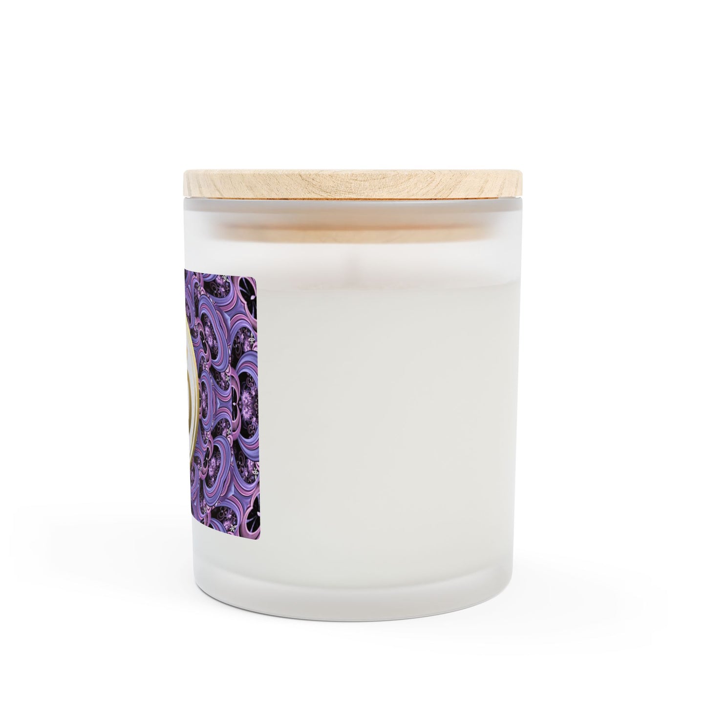 Om Symbol Frosted Glass Candle - 11oz Aromatherapy Candle for Mindfulness and Relaxation (BP)