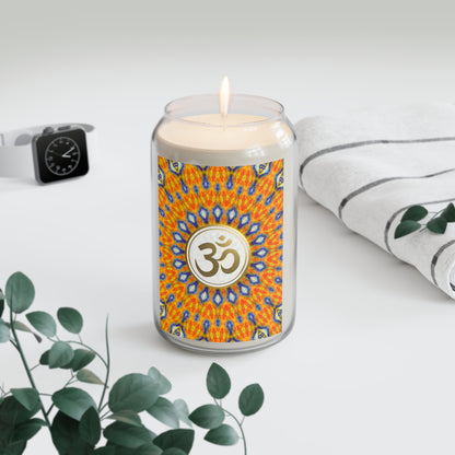 Tranquil Om Scented Candle - 13.75oz Aromatherapy Candle for Relaxation & Meditation (Orange)