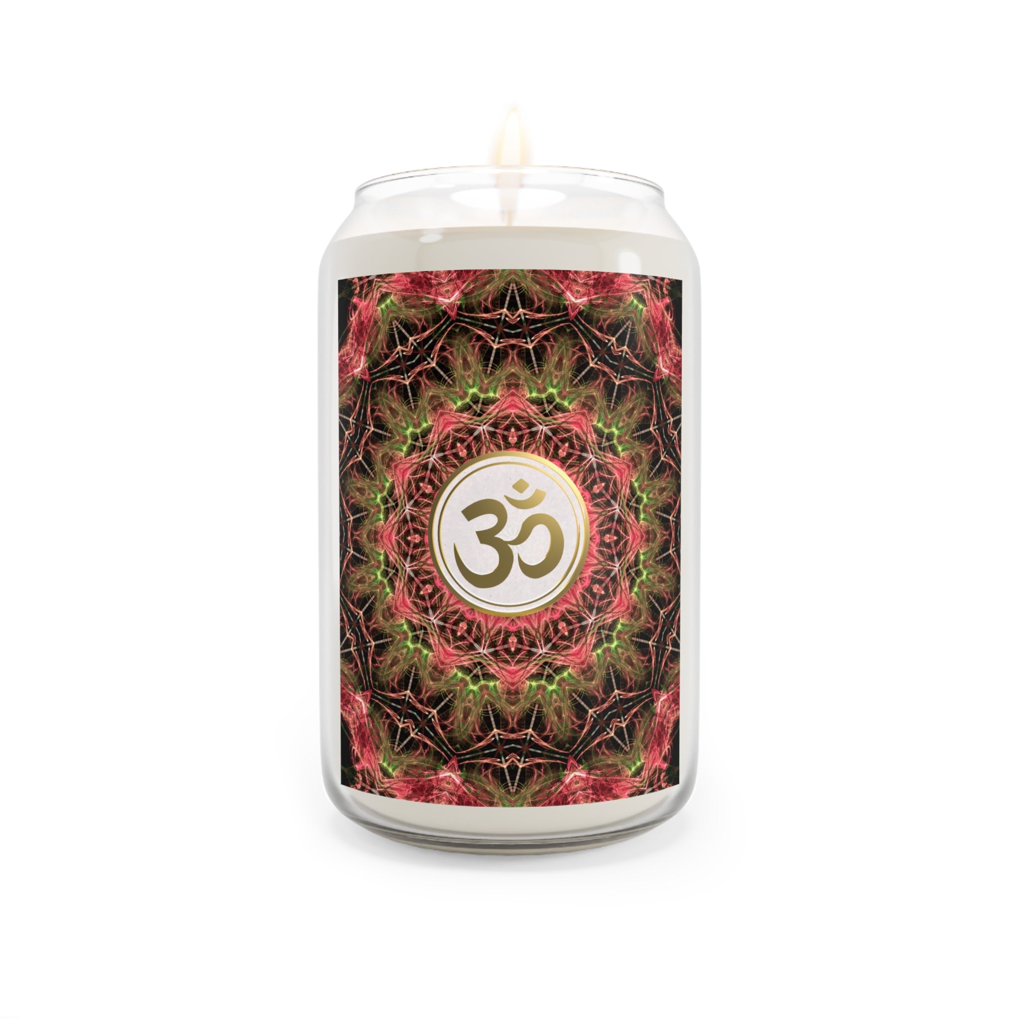 Tranquil Om Scented Candle - 13.75oz Aromatherapy Candle for Relaxation & Meditation (PNKBK)