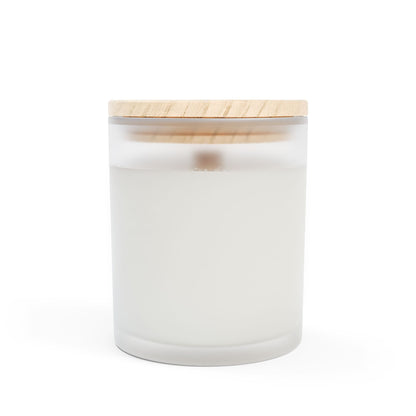 Om Symbol Frosted Glass Candle - 11oz Aromatherapy Candle for Mindfulness and Relaxation (BB)