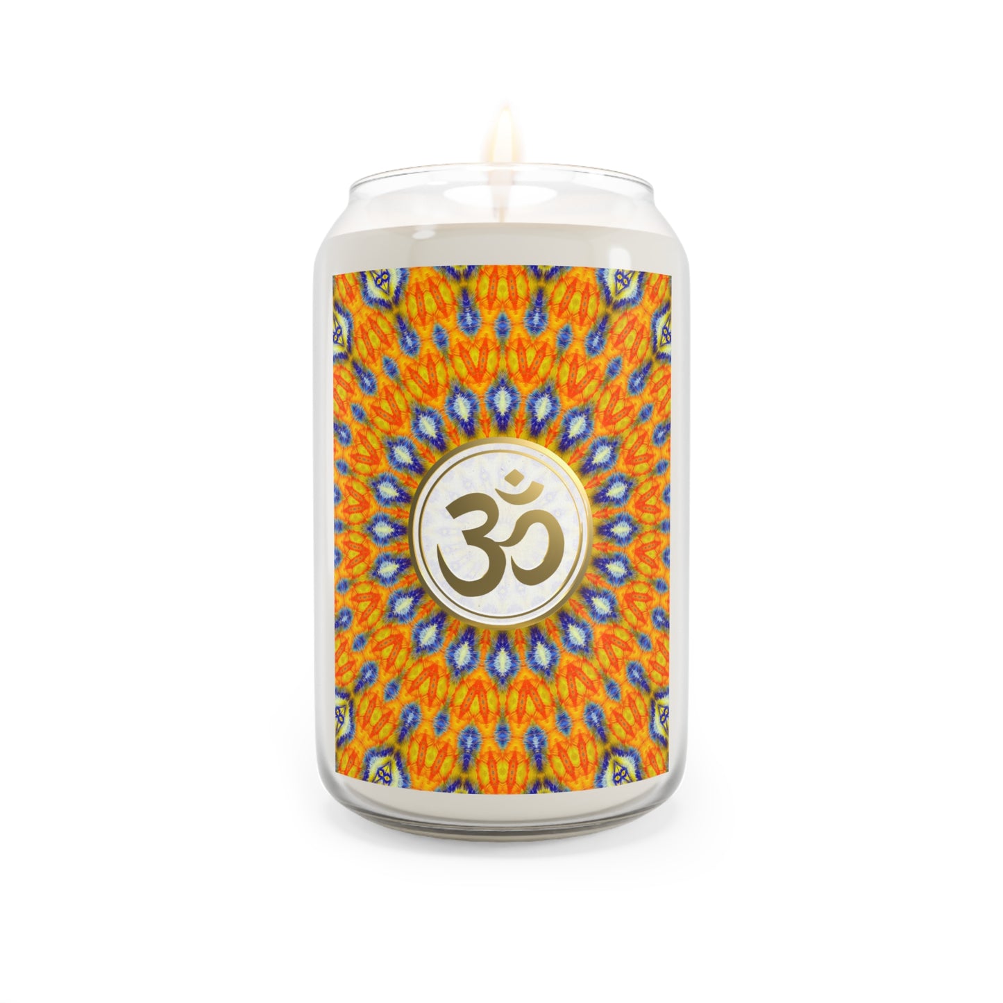 Tranquil Om Scented Candle - 13.75oz Aromatherapy Candle for Relaxation & Meditation (Orange)