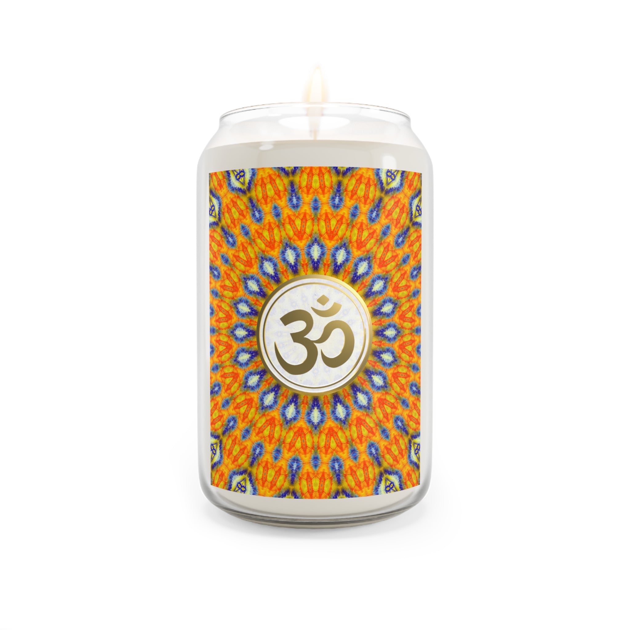 Tranquil Om Scented Candle - 13.75oz Aromatherapy Candle for Relaxation & Meditation (Orange)