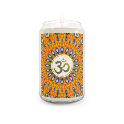 Tranquil Om Scented Candle - 13.75oz Aromatherapy Candle for Relaxation & Meditation (Orange)