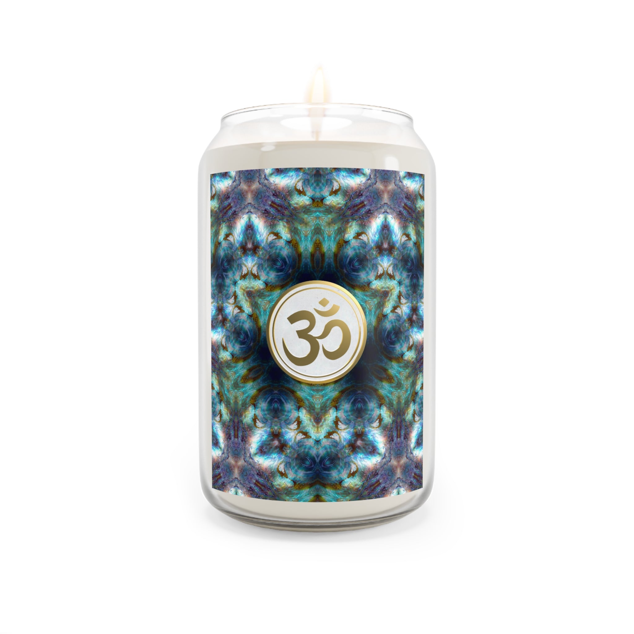 Tranquil Om Scented Candle - 13.75oz Aromatherapy Candle for Relaxation & Meditation (BLUGR)