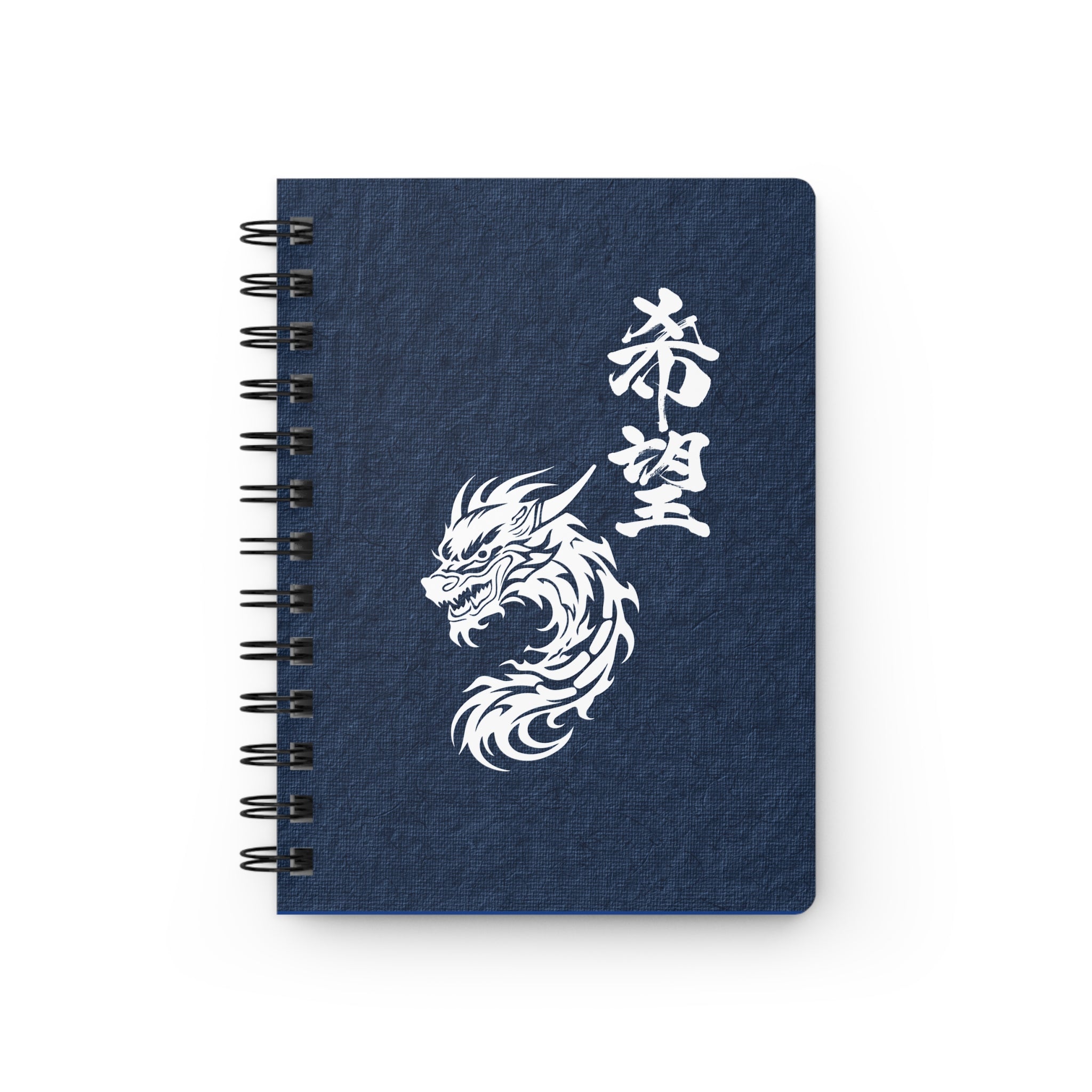 Dragon & HOPE　INDIGO COLOR　Spiral Bound Notebook – Sacred Design for Intuition & Clarity– Journal