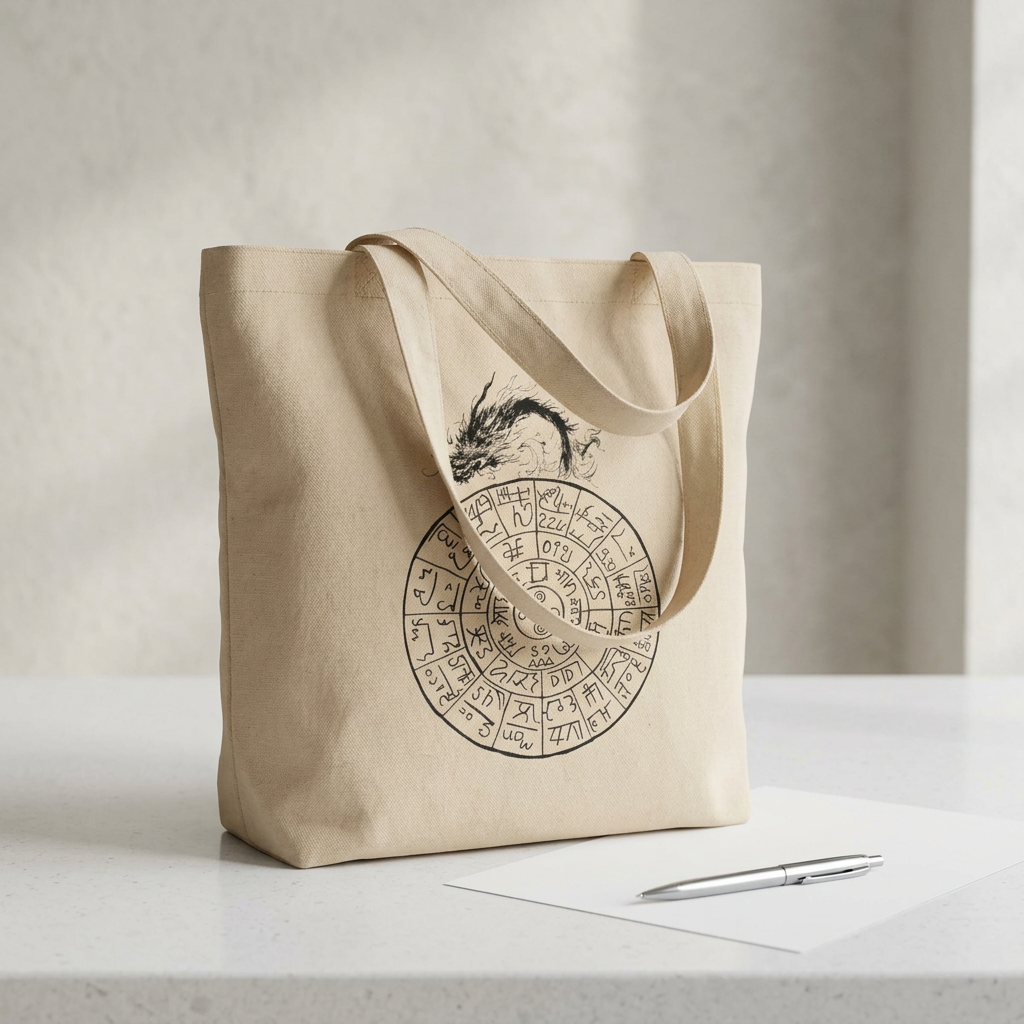 Sacred Futomani Eco-Tote: A Blessing Bag for Your Daily Harvest