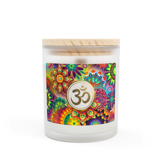 Om Scented Meditation Candle, Aromatherapy Candle for Mindful Relaxation, Perfect Gift for Spiritual & Yoga Enthusiasts- 11oz (CLFYL)