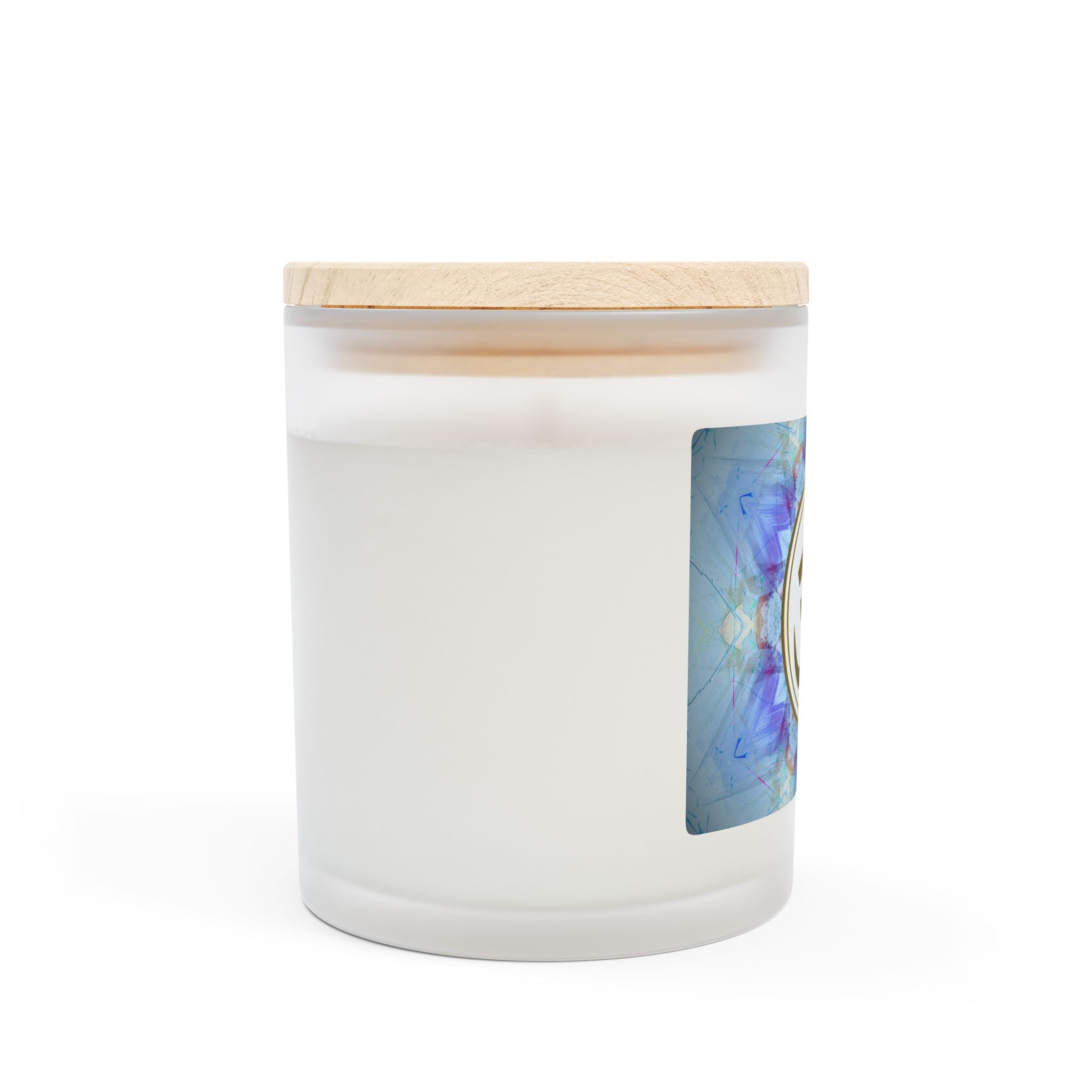 Om Symbol Frosted Glass Candle - 11oz Aromatherapy Candle for Mindfulness and Relaxation (LB)