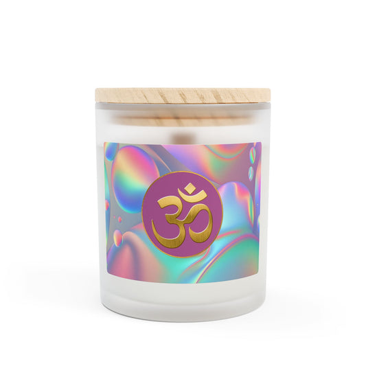 Om Scented Meditation Candle, Aromatherapy Candle for Mindful Relaxation, Perfect Gift for Spiritual & Yoga Enthusiasts- 11oz (BLBUE)