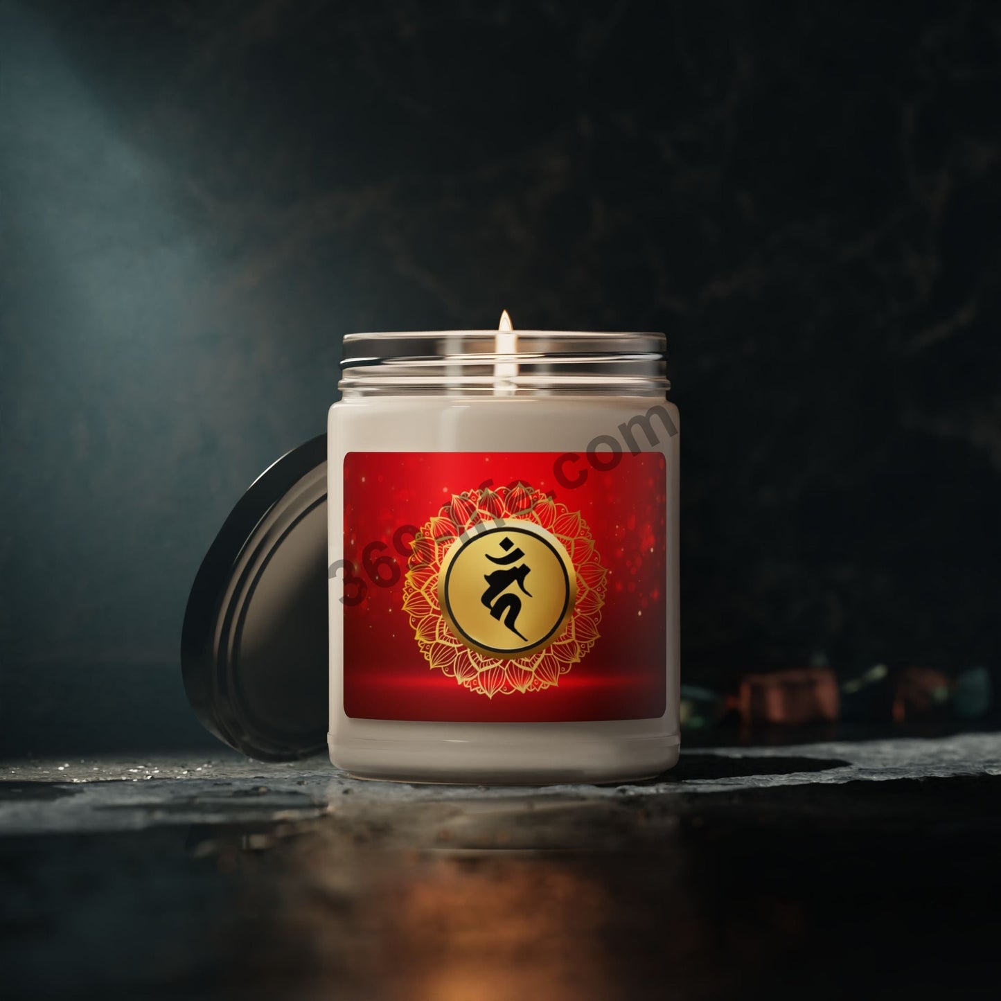 Zen  Sanskrit" Year of Rooster" Scented Soy Candle, 9oz