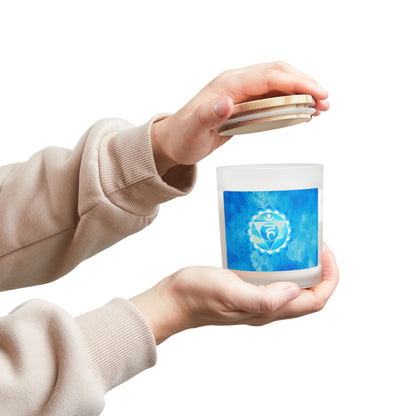Throat Chakra Candle True Voice  Empowered Light Calming Aromatherapy Candle for Healing & Mindfulness, Ideal Gift for Spirituality 11oz (S,Blue)