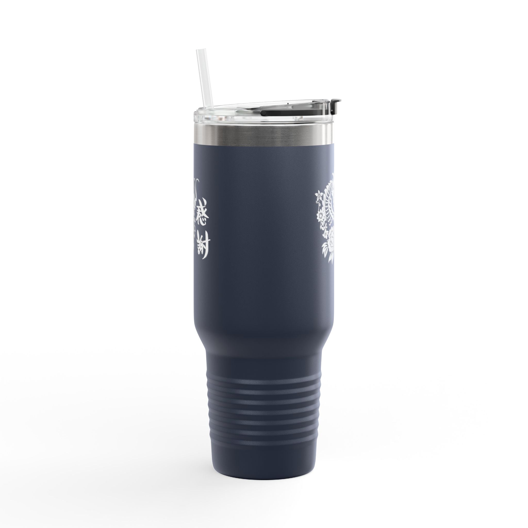 Dragon Design featuring ‘Gratitude’　40oz Insulated Travel Mug with Handle –