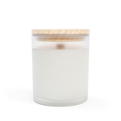 Om Symbol Frosted Glass Candle - 11oz Aromatherapy Candle for Mindfulness and Relaxation (BRTOR)