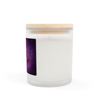 Om Symbol Frosted Glass Candle - 11oz Aromatherapy Candle for Mindfulness and Relaxation (UNVBK)