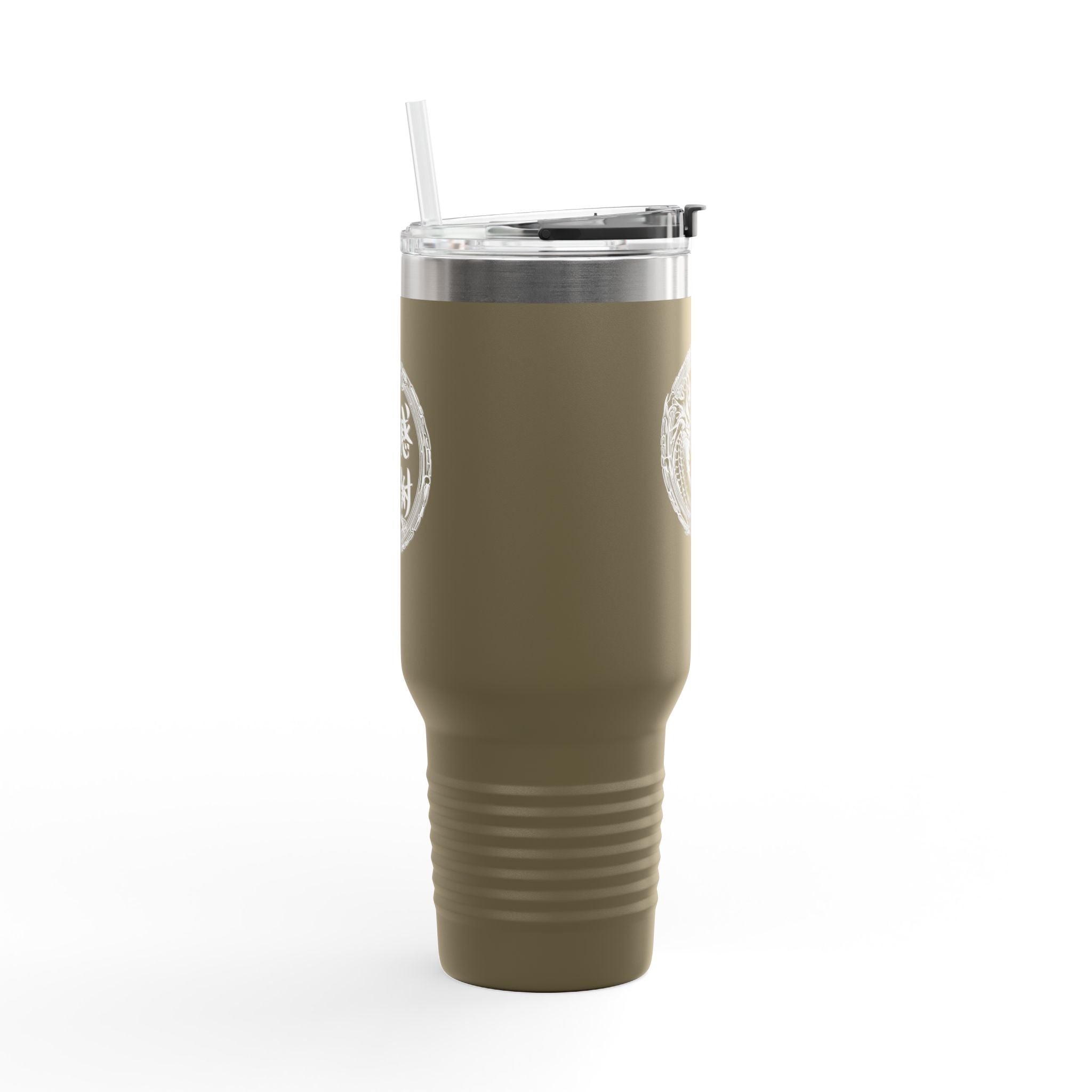 Gratitude’ in Dragon Frame Design　40oz Insulated Travel Mug with Handle –