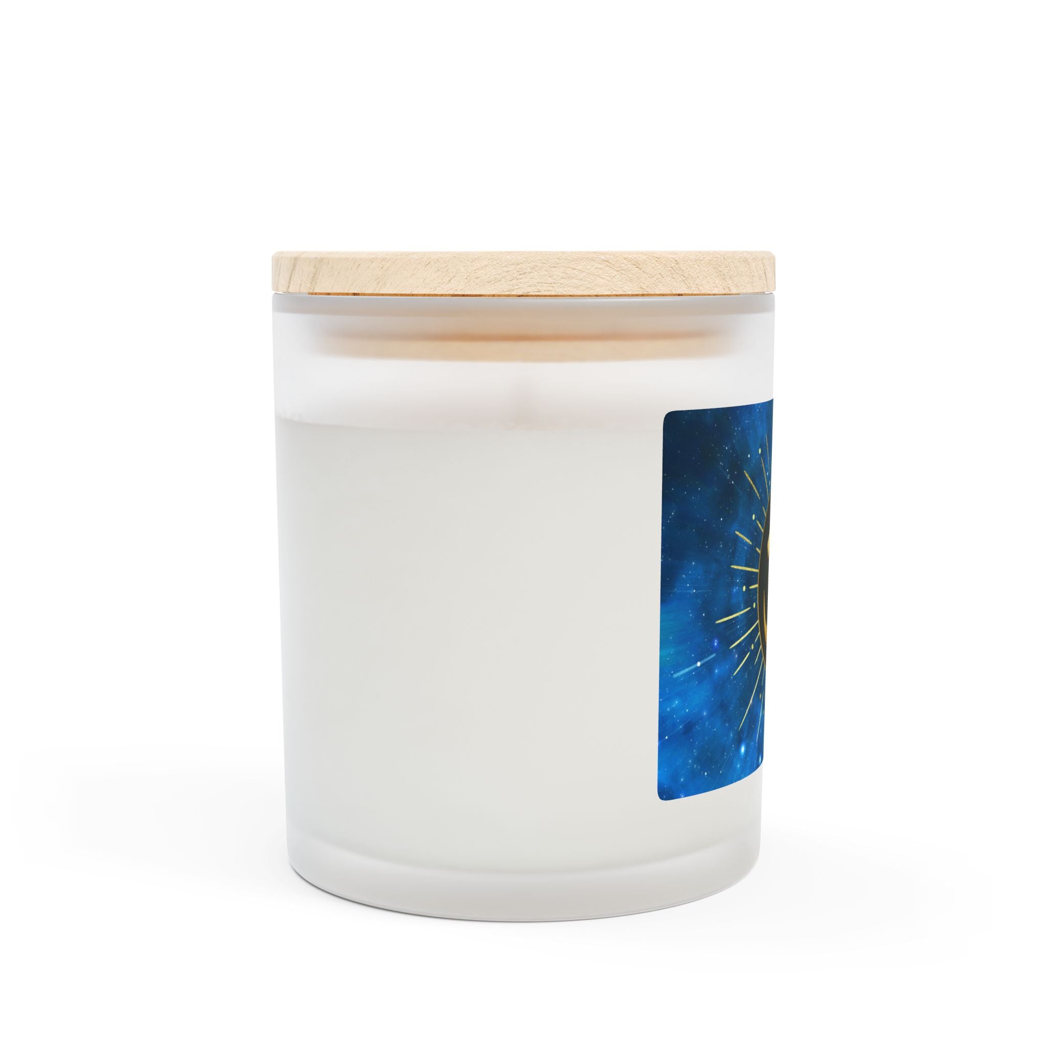Om Symbol Frosted Glass Candle - 11oz Aromatherapy Candle for Mindfulness and Relaxation (BLBLK)