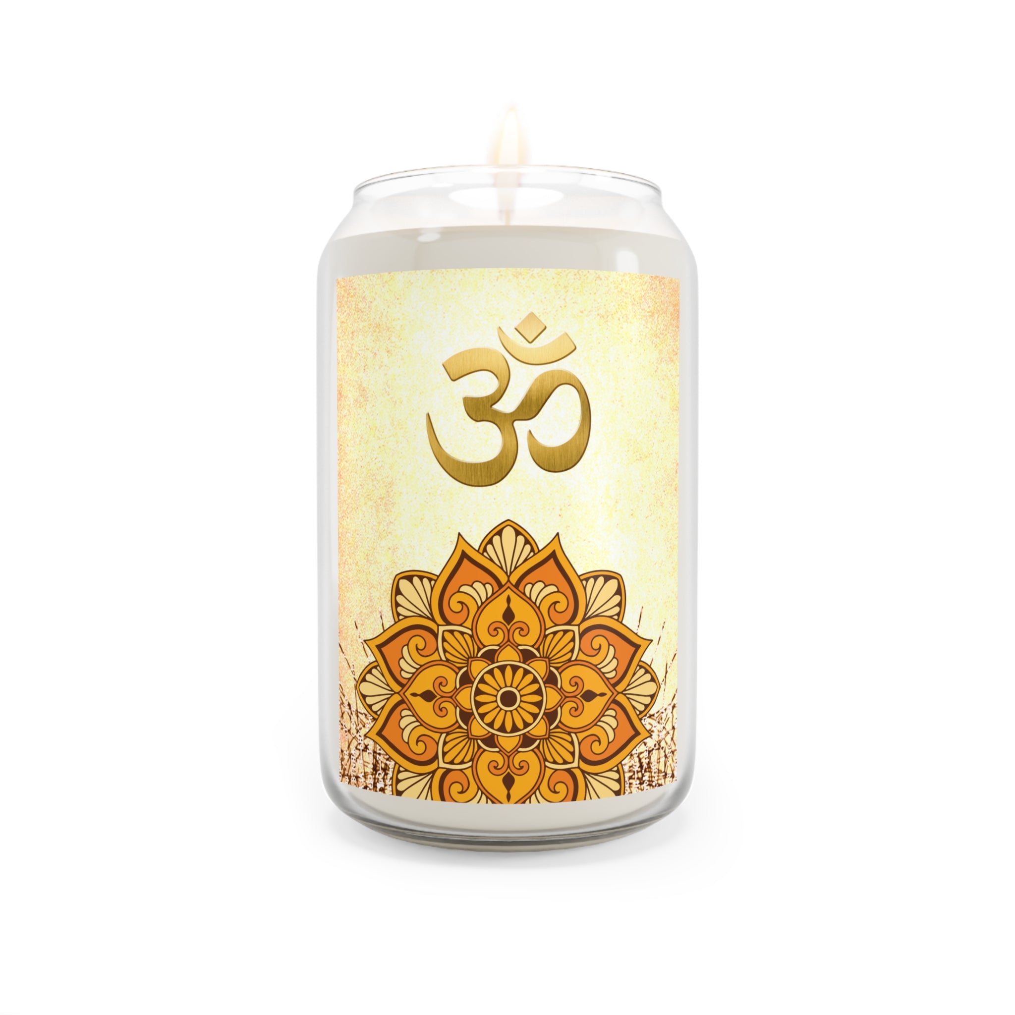 Tranquil Om Scented Candle - 13.75oz Aromatherapy Candle for Relaxation & Meditation (ORGBRN)