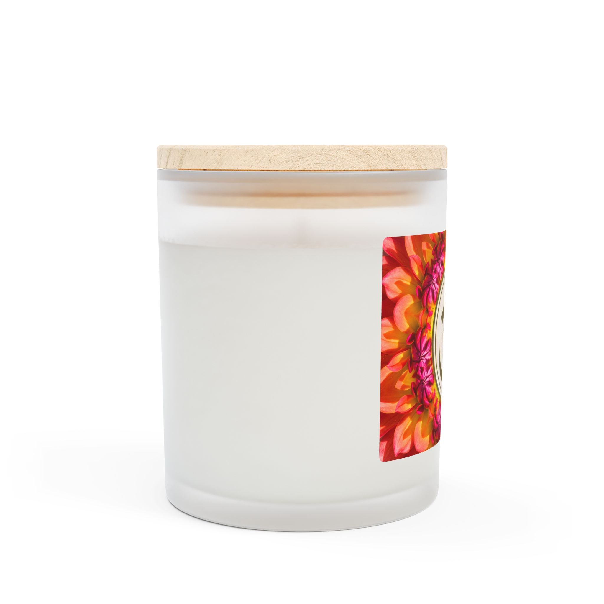 Om Symbol Frosted Glass Candle - 11oz Aromatherapy Candle for Mindfulness and Relaxation (PNKOR)
