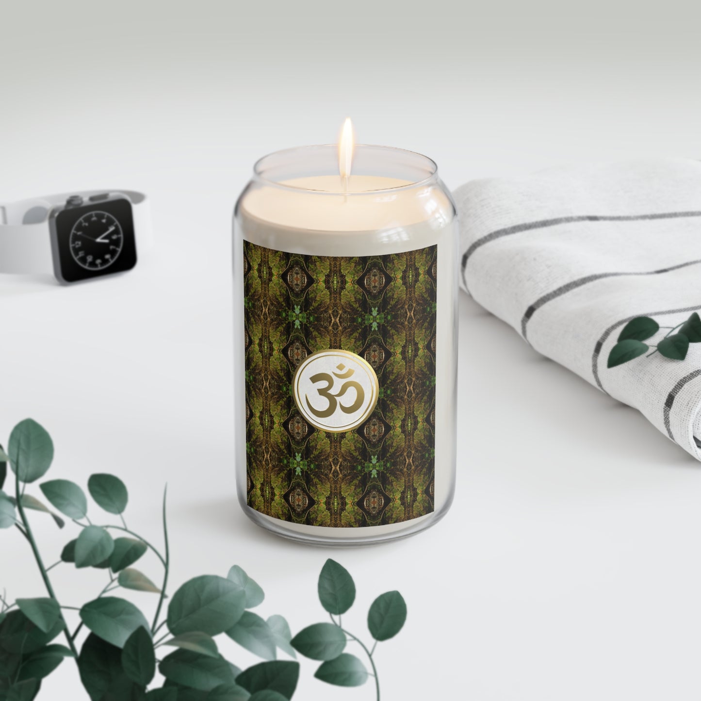 Tranquil Om Scented Candle - 13.75oz Aromatherapy Candle for Relaxation & Meditation (GG)