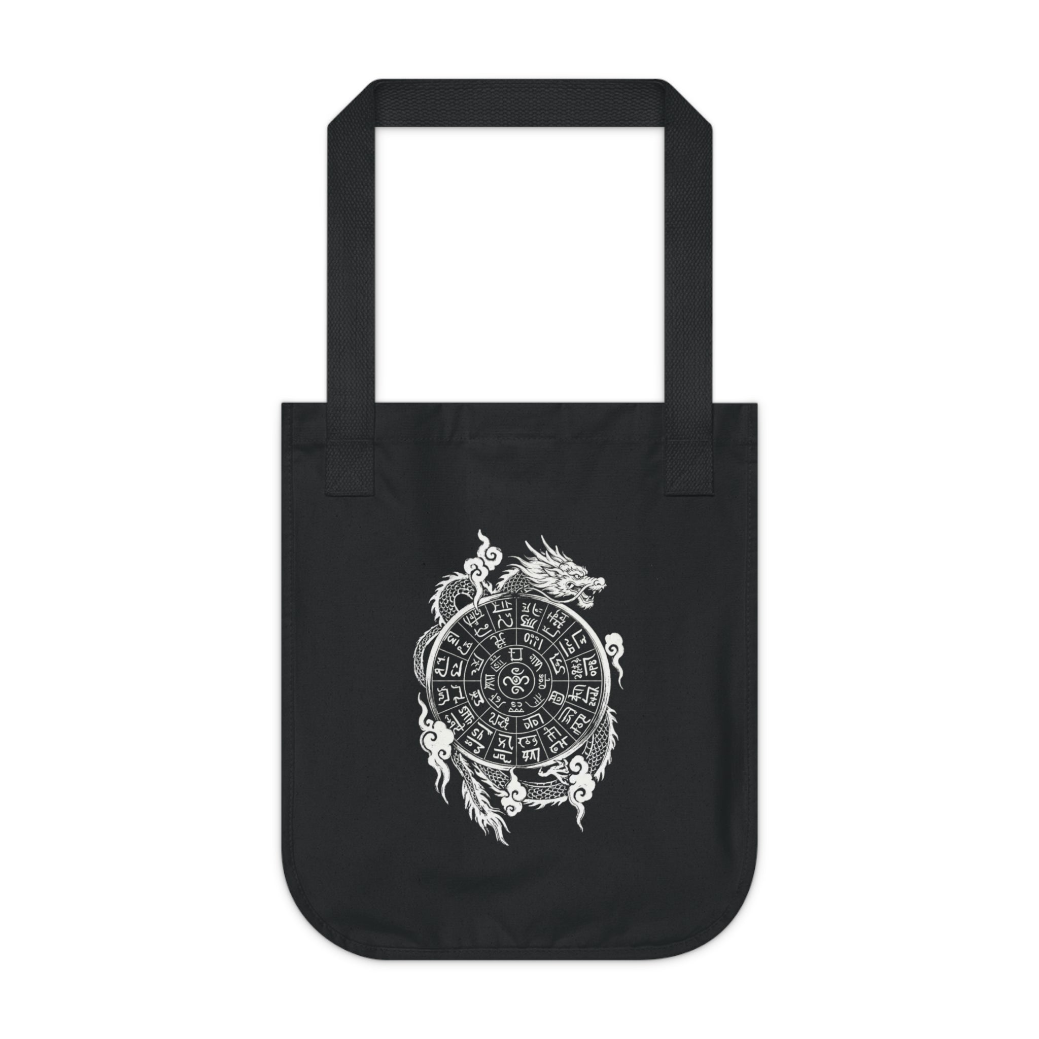 Sacred Dragon & Futomani: Ancient Japanese Energy Organic Canvas Tote