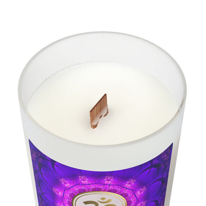 Om Scented Meditation Candle, Aromatherapy Candle for Mindful Relaxation, Perfect Gift for Spiritual & Yoga Enthusiasts- 11oz (BLUPL)