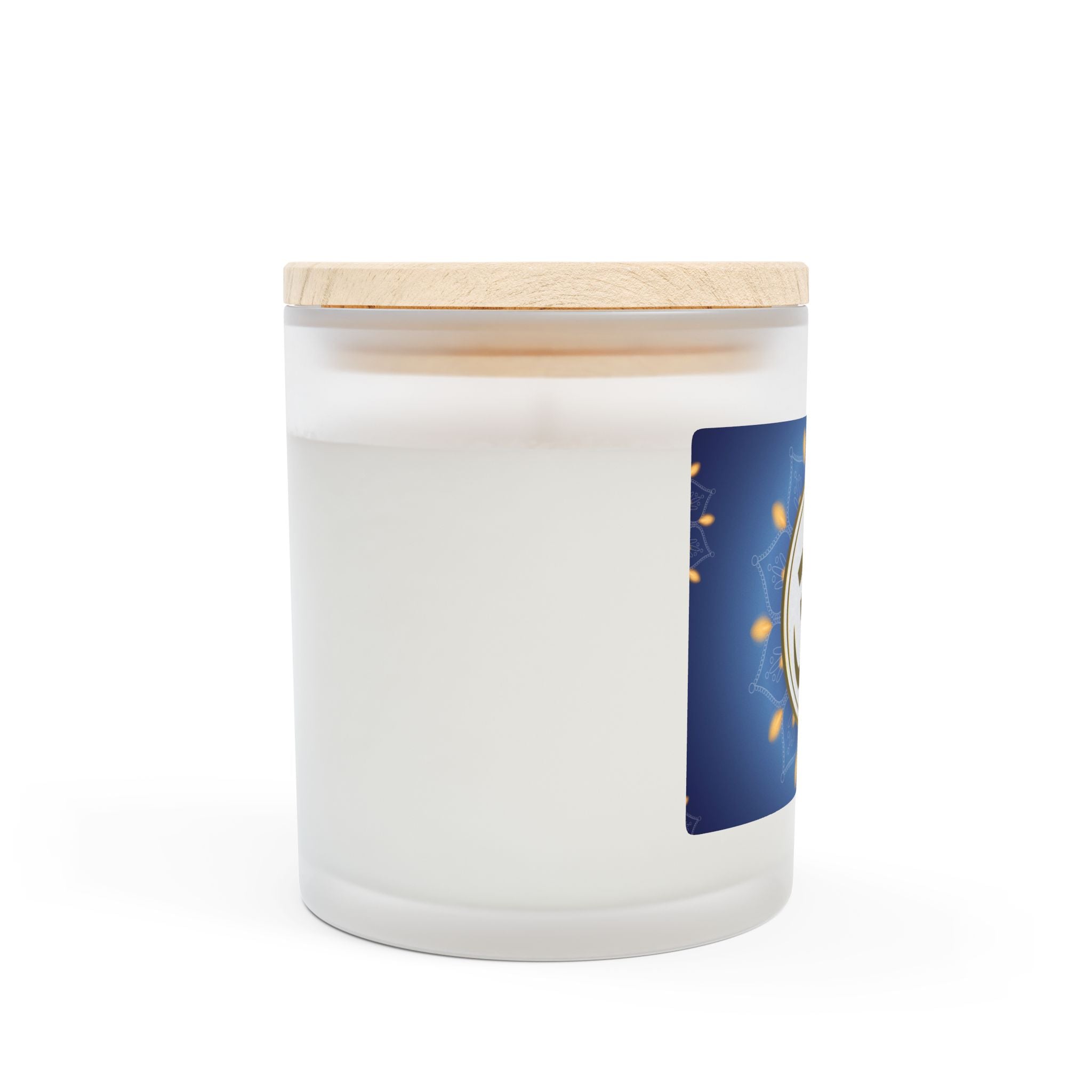 Om Symbol Frosted Glass Candle - 11oz Aromatherapy Candle for Mindfulness and Relaxation (BLYL)