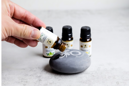 100% Pure Lemon Essential Oil with Stone Diffuser - Engraved with the Word “Harmony” in Chinese Characters