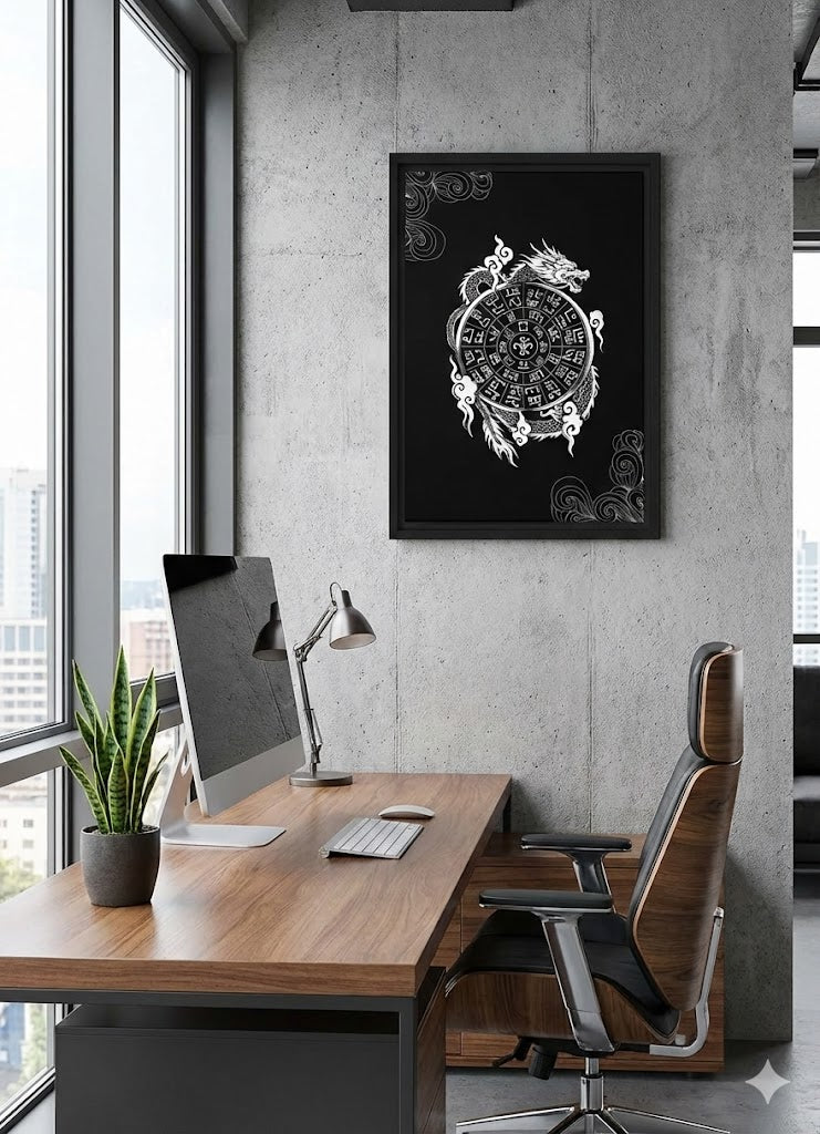 The Dragon & Futomani: Guardian of the Cosmos　Framed canvas　