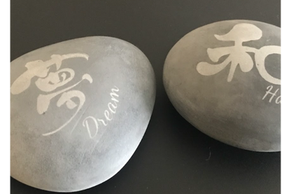 100% Pure Lemon Essential Oil with Stone Diffuser - Engraved with the Word “Harmony” in Chinese Characters